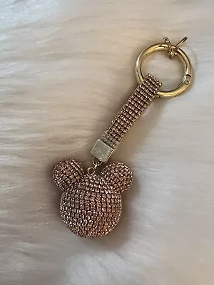 Mickey Rhinestone Keychain Rose Gold • $13