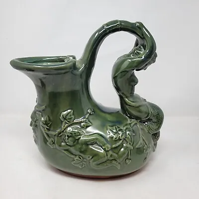 Shi Wan Ware Style Ceramic Vase Pottery Mermaid Cherubs • $39