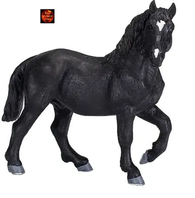 Percheron Black Horse Toy Model Figure By Mojo Animal Planet 387396 New • £9.99