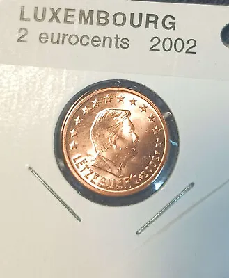 2002 Luxembourg 2 Euro Cent Copper-Plated Steel Coin BU • $1.70