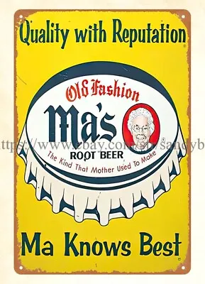 MAS OLD FASHIONED ROOT BEER Metal Tin Sign House Table Decorations • $18.89