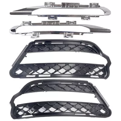 Fit For 10-13 Mercedes W221 S350/550 Set Front Bumper Outer Grille & Chrome Trim • $78.25