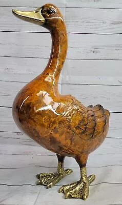 Delightful Duck Bronze Sculpture After J. Moigniez Hot Cast Masterpiece Decor • $579