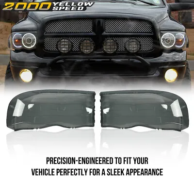 Fit For 2002-2005 Dodge Ram 1500 2500 3500 Headlamp Headlights Lens Smoked Cover • $29.99