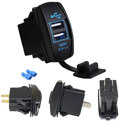 12V USB Fast Car Charger Dual USB Port Socket Power Outlet QC3.0 Lighter Adapter • £5.99