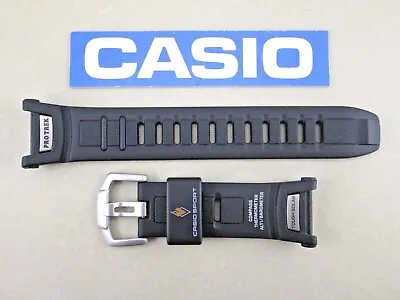 Genuine Casio ProTrek PRG-130 PRW-1500 PRW-1500J Black Resin Watch Band 10290980 • $98.55