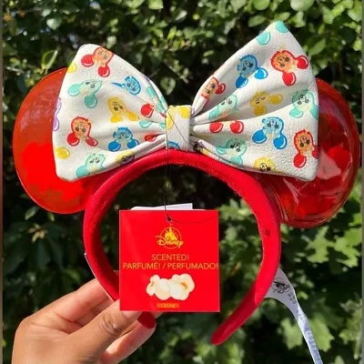 New Disney Parks Loungefly Popcorn Minnie Mouse Red Ears Scented Headband • £69.95