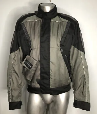 FIRST GEAR Motorcycle Jacket Men's Medium Gray Full Zip Padded Protective  • $24.95