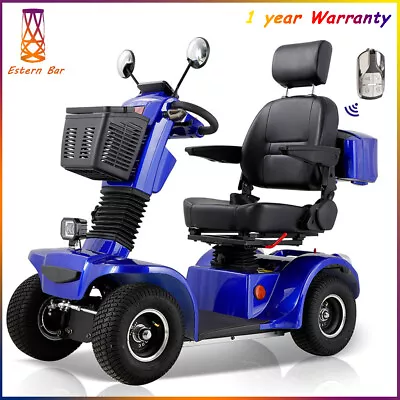 Heavy Duty 4-Wheel Mobility Scooters 25 Miles 3-Speed 500W 400lbs Capacity Blue • $1899