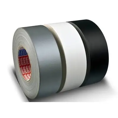 Heavy Duty Duct Gaffer Waterproof Cloth Tape 50mm X 50m SILVER BLACK WHITE • £0.99