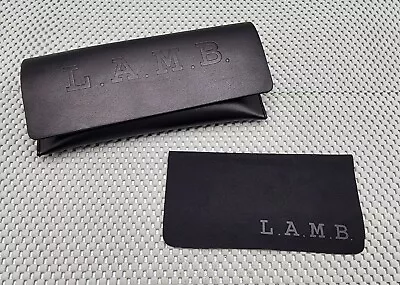 L.A.M.B. Magnetic Black Eyeglass Sunglass Case With Cleaning Cloth Semi-Hard • $14.50