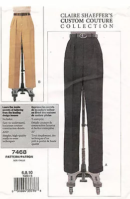 £34.07 • Buy VOGUE Misses' Pants Claire Shaeffer's Couture Pattern 7468 Size 6-10 UNCUT