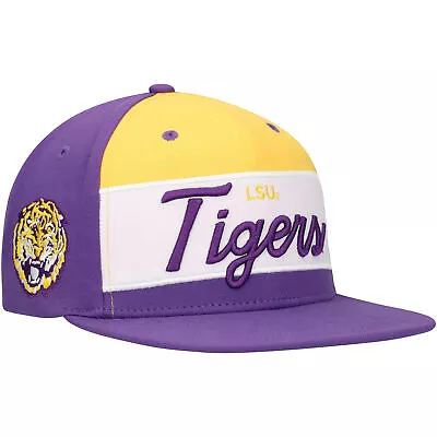 Men's Mitchell & Ness White/Purple LSU Tigers Retro Sport Color Block Script • $34.99