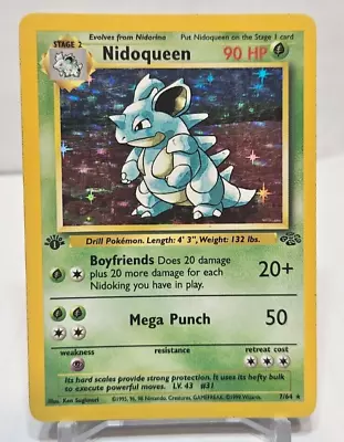 Nidoqueen 7/64 Holo 1st Edition Jungle Pokemon • $26.99