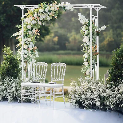 Metal Arbor Wedding Arch Garden Trellis Pergola Arbor For Climbing Plant Flower • $79.96