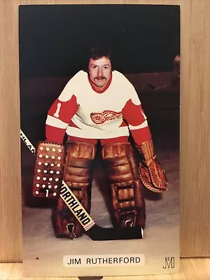 Vintage Detroit Red Wings Jim Rutherford Autograph Postcard • $11