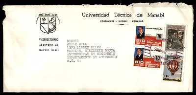 Mayfairstamps Ecuador 1986 Universidad Tecnica Manabi To Madison WI Cover Aaj_02 • $1