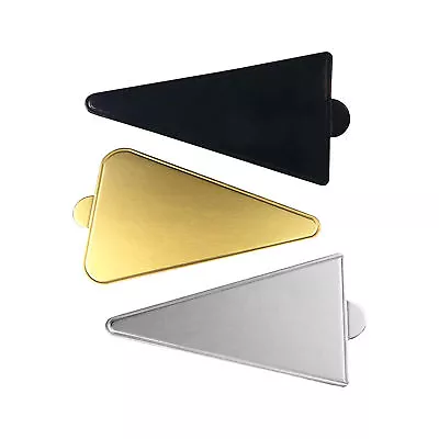 100 Triangle Decorative Cardboard Pastries Dessert Cake Boards (Chosen Color) • £15.42