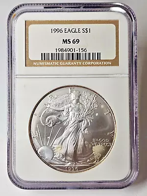 1996 $1 Silver Eagle - MS 69 NGC • $25