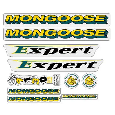 Mongoose - 1995 Expert - For Chrome Frame Decal Set - Old School Bmx • $88