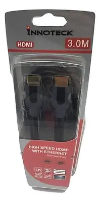 3m LONG HDMI Cable High Speed With Ethernet FULL HD 4K 3D GOLD PLATED ATC 1080P • £6.95