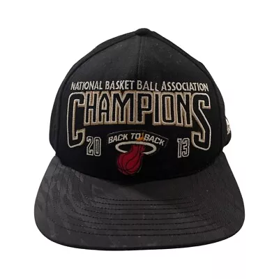 2013 Adidas Miami Heat Back To Back Champions Hat Black • $15