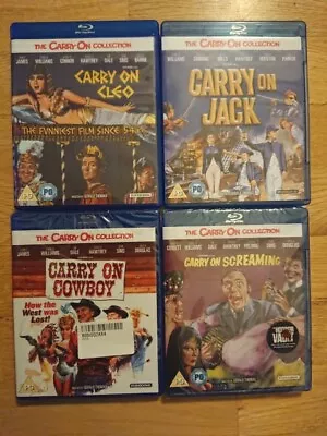 Carry On Film Collection  (BLU RAY) 4 Discs Screaming/Jack/Cleo/Cowboy • £30