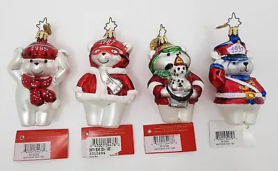 Christopher Radko Marshall Fields Exclusive SANTA BEAR Little Gems Set Of 4 HTF • $165