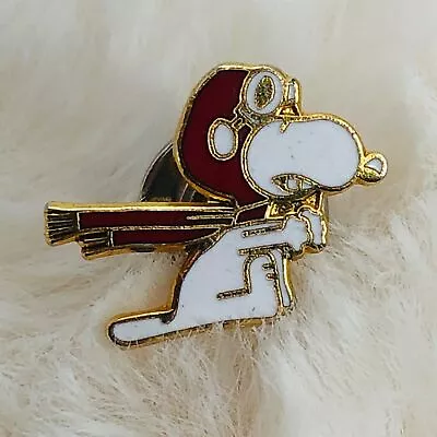 Vtg Snoopy Flying Ace Enamel Lapel Pin Tie Tack • $17.99