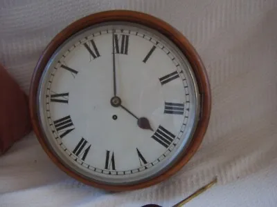 Antique Edwardian  Railway  Wall Clock Fusee Movement • £265