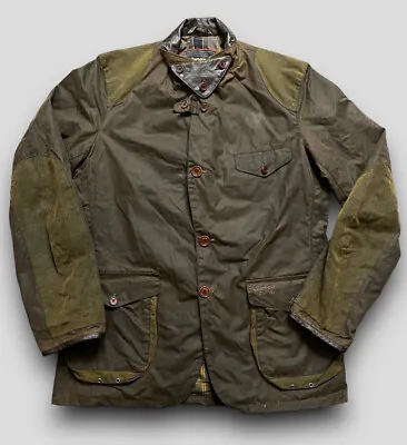 Barbour Dept B Commander Wax Jacket Men’s Large Olive Skyfall James Bond • £399.95