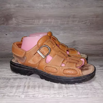 Earth Shoe Sandals Mens 8M Floater 5 Brown Leather Upper Lug Sole Fisherman • $14.29