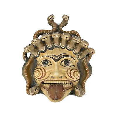 Medusa Snake Hair Creature Wall Décor Terracotta Clay Ancient Greek Sculpture • $157.50