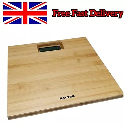 £13.95 • Buy Salter Bamboo Scales -Electronic Weighing Bathroom Scales