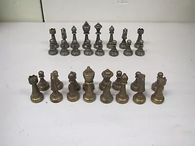 Vintage Metal  Chess Set Gold & Silver Color King 3  Tall • $71.99