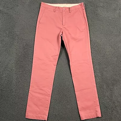 J Crew Chino Pants Mens 32 Nantucket Red Urban Slim Fit Preppy Casual 32x34 • $24.13