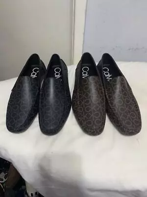 £75 • Buy Calvin Klein Men's Miguel Monogram Loafers In Black & Brown Shoes £190