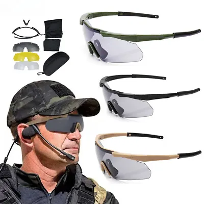 Military Tactical Goggles Windproof Shooting Glasses Mountaineering Safe Glasses • $18.89