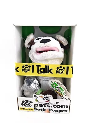 Pets.com Talking Sock Puppet Interview Dog W/ Microphone WORKS NEW • $17.99