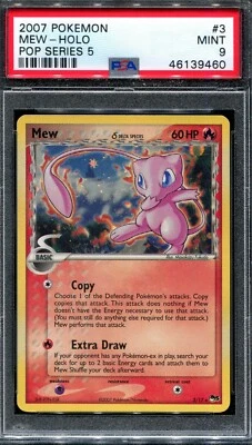 $1300 • Buy PSA 9 Pokemon 2007 Promo POP Series 5 Mew Delta Species Holo #3