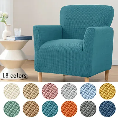 Armchair Cover Stretch Arm Chair Cover Solid Single Sofa Shield Fit Protector • $12.09