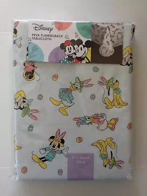 Disney - Mickey Mouse & Friends Peva Flannelback Tablecloth (70  Round) Easter • $26.75