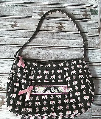 VERA BRADLEY Retired PINK ELEPHANTS Medium Bag Purse Zipper Close • $12.99