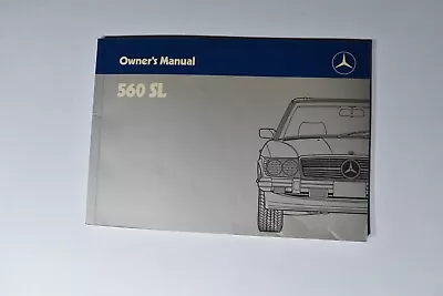 1986 Mercedes-benz Type 107  560sl Owner's Manual • $69.99