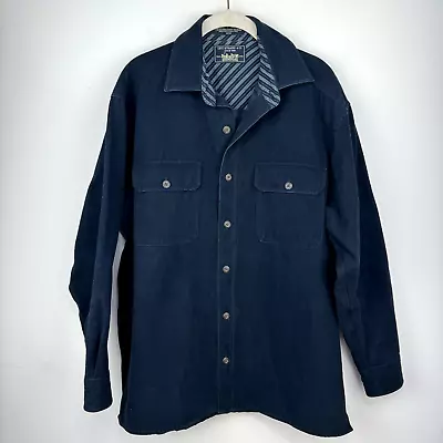 Levis Mens Cotton Canvas Shirt Jacket Size Medium Navy Lined Shacket • $29.95