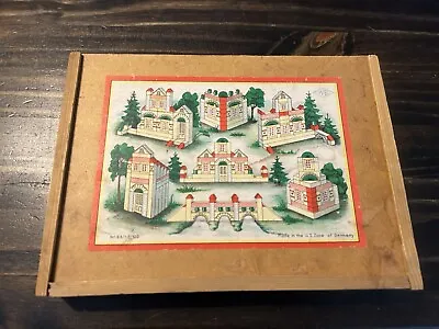 Vintage German Building Block Wooden Toy Set • $25