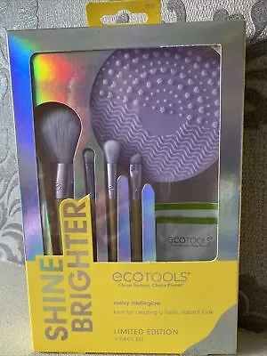 Eco Tools Shine Brighter Merry Mistle Glow Make Up Brush Set -7 Piece LIMITED ED • £7.50