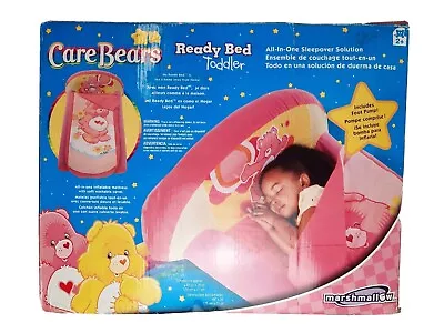 Care Bears My First Ready Bed Toddler Marshmallow Pink 2005 Vintage Open Box • £46.50