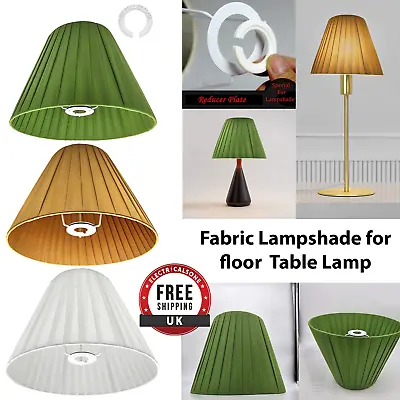 Fabric Coolie Easy Fit Table Lampshade Modern Pleated Style Light Shade • £14.59
