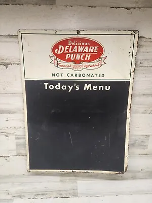 Vintage Delaware Punch Sign Menu Chalk Board Americas Soft Drink Soda Pop Donasc • $159.99